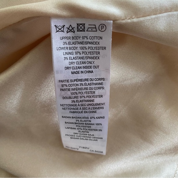 French Connection Strapless Yellow Tiered Dress Size 6 - Picture 9 of 9